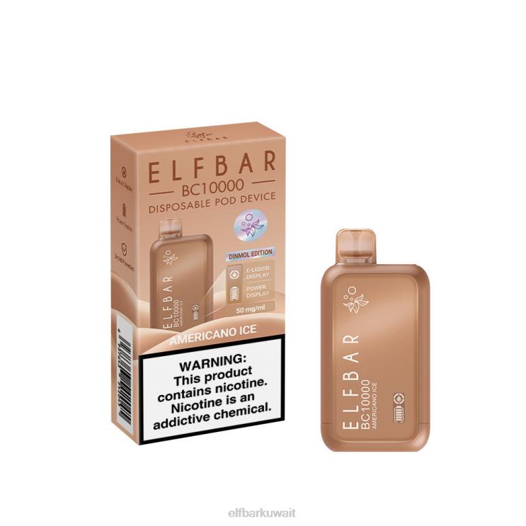 ELFBAR أفضل نكهة لسلسلة vape BC10000 Ice التي يمكن التخلص منها امريكانو الجليد 8H8NR3