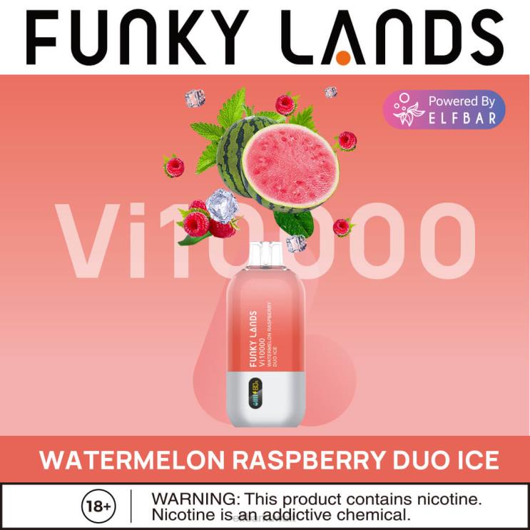 ELFBAR فانكي لاندز، أفضل نكهة، سلسلة vape vi10000 المثلجة للاستعمال مرة واحدة ثنائي البطيخ والتوت والثلج 8H8NR152